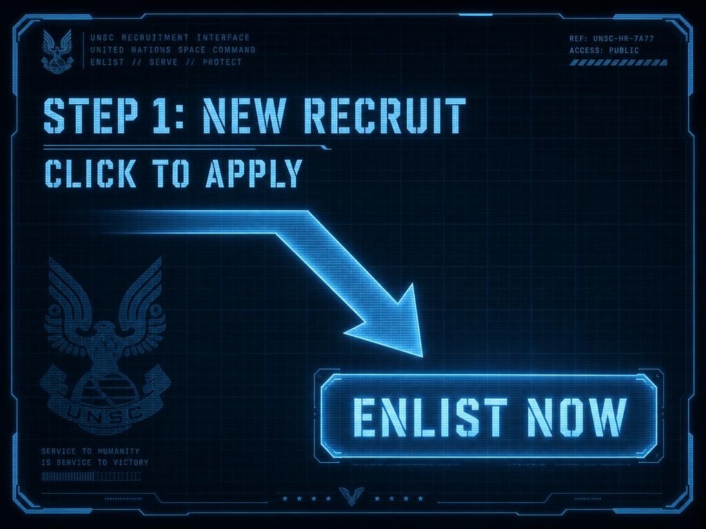 Step 1 for new recruits — click Enlist Now to apply
